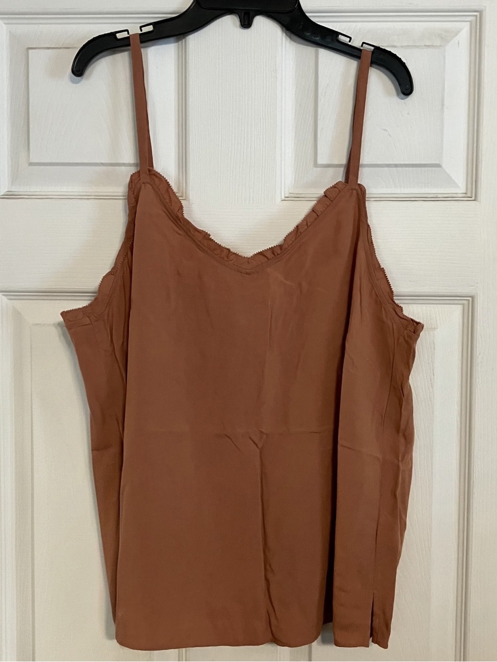 Old Navy V-Neck Cami Tank Top Adjustable Straps Rust Size L